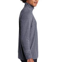 Sport Tek PosiCharge ® Tri Blend Wicking 1/4 Zip Pullover, True Navy Heather, Right Sleeve view