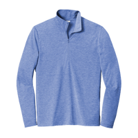 Sport Tek PosiCharge ® Tri Blend Wicking 1/4 Zip Pullover, True Royal Heather, Front view