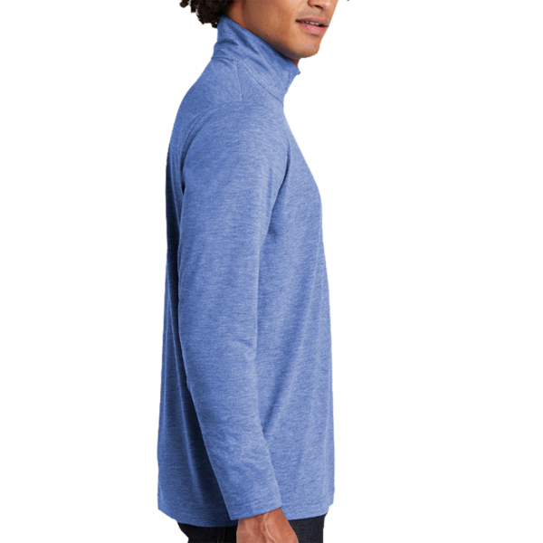 Sport Tek PosiCharge ® Tri Blend Wicking 1/4 Zip Pullover, True Royal Heather, Right Sleeve view