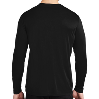 Sport Tek Posi UV ® Pro Long Sleeve Tee, Black, Back view