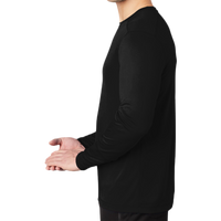 Sport Tek Posi UV ® Pro Long Sleeve Tee, Black, Left Sleeve view