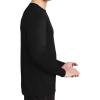 Sport Tek Posi UV ® Pro Long Sleeve Tee, Black, Right Sleeve view