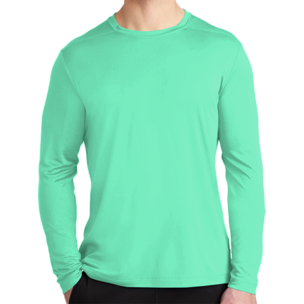 Sport Tek Posi UV ® Pro Long Sleeve Tee, Bright Seafoam, Front view