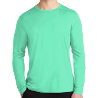 Sport Tek Posi UV ® Pro Long Sleeve Tee, Bright Seafoam, Front view