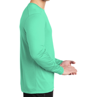 Sport Tek Posi UV ® Pro Long Sleeve Tee, Bright Seafoam, Right Sleeve view