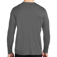 Sport Tek Posi UV ® Pro Long Sleeve Tee, Dark Smoke Grey, Back view
