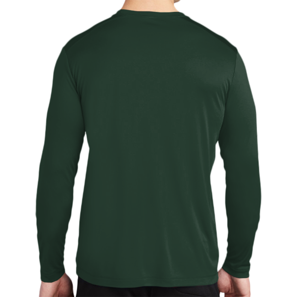 Sport Tek Posi UV ® Pro Long Sleeve Tee, Forest Green, Back view