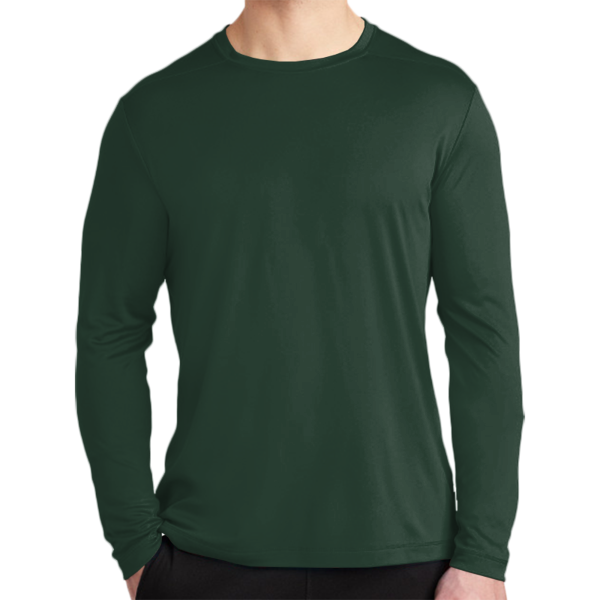 Sport Tek Posi UV ® Pro Long Sleeve Tee, Forest Green, Front view