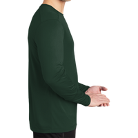 Sport Tek Posi UV ® Pro Long Sleeve Tee, Forest Green, Right Sleeve view