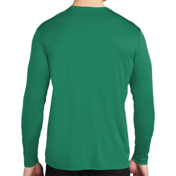 Sport Tek Posi UV ® Pro Long Sleeve Tee, Kelly Green, Back view