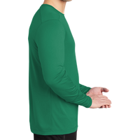 Sport Tek Posi UV ® Pro Long Sleeve Tee, Kelly Green, Right Sleeve view