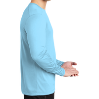 Sport Tek Posi UV ® Pro Long Sleeve Tee, Light Blue, Right Sleeve view