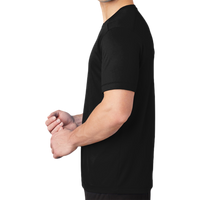 Sport Tek Posi UV ® Pro Tee, Black, Left Sleeve view