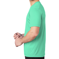 Sport Tek Posi UV ® Pro Tee, Bright Seafoam, Left Sleeve view