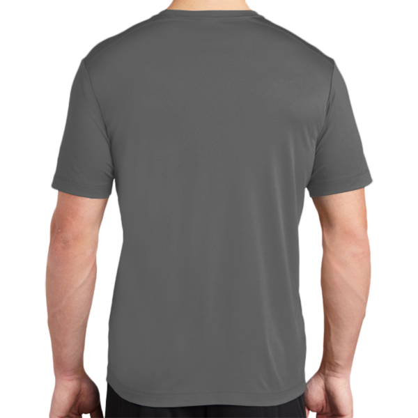 Sport Tek Posi UV ® Pro Tee, Dark Smoke Grey, Back view
