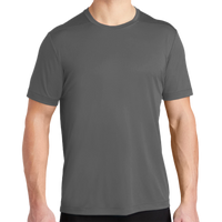 Sport Tek Posi UV ® Pro Tee, Dark Smoke Grey, Front view