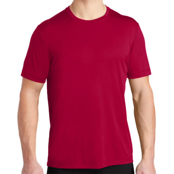 Sport Tek Posi UV ® Pro Tee, Deep Red, Front view