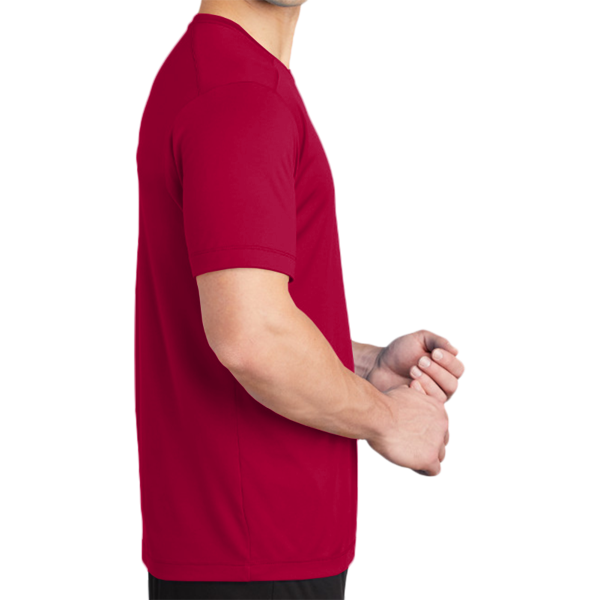 Sport Tek Posi UV ® Pro Tee, Deep Red, Right Sleeve view
