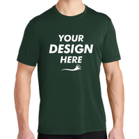 Sport Tek Posi UV ® Pro Tee, Forest Green, Front view, Mockup