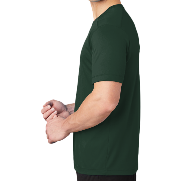 Sport Tek Posi UV ® Pro Tee, Forest Green, Left Sleeve view