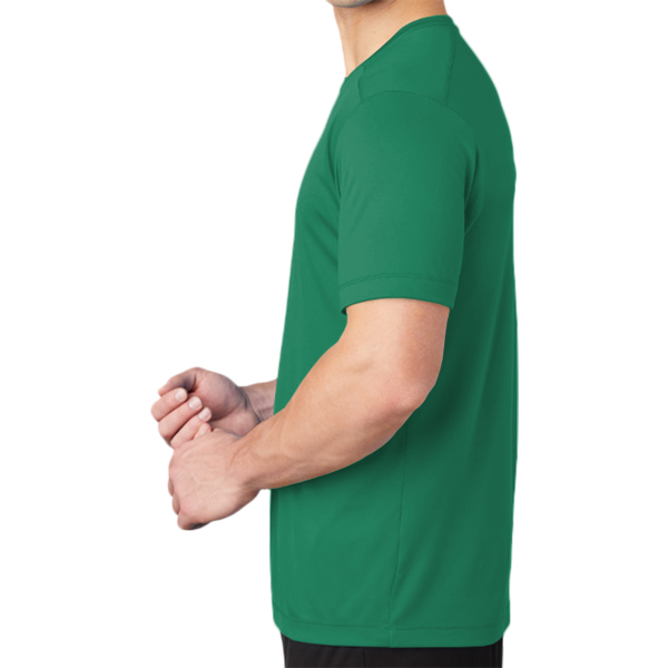 Sport Tek Posi UV ® Pro Tee, Kelly Green, Left Sleeve view