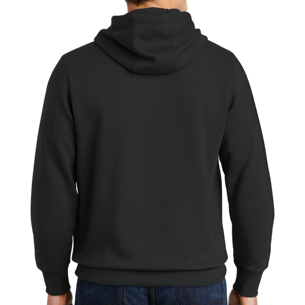 Sport Tek Pullover Hooded Sweatshirt, Black, Back view