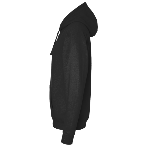 Sport Tek Pullover Hooded Sweatshirt, Black, Left Sleeve view