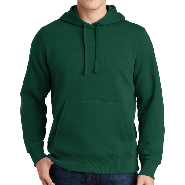 Sport Tek Pullover Hooded Sweatshirt, Forest Green, Front view