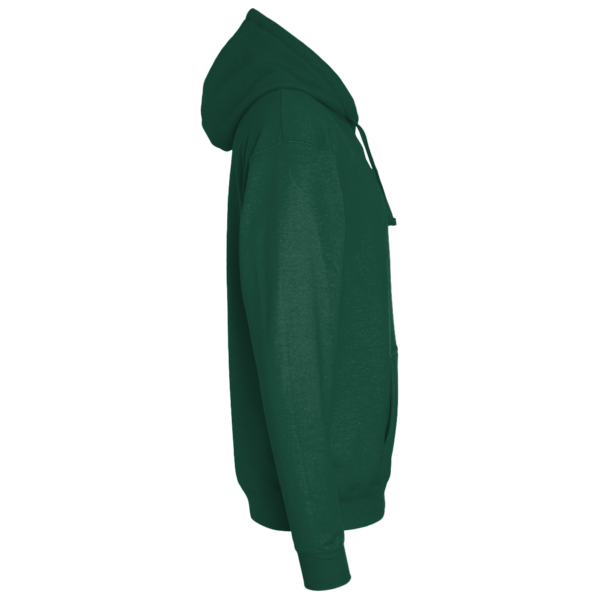 Sport Tek Pullover Hooded Sweatshirt, Forest Green, Right Sleeve view