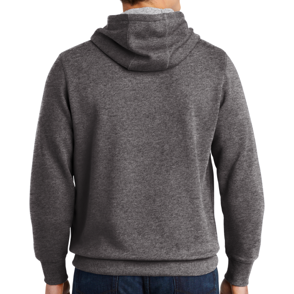 Sport Tek Pullover Hooded Sweatshirt, Graphite Heather, Back view