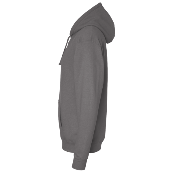 Sport Tek Pullover Hooded Sweatshirt, Graphite Heather, Left Sleeve view