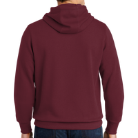 Sport Tek Pullover Hooded Sweatshirt, Maroon, Back view