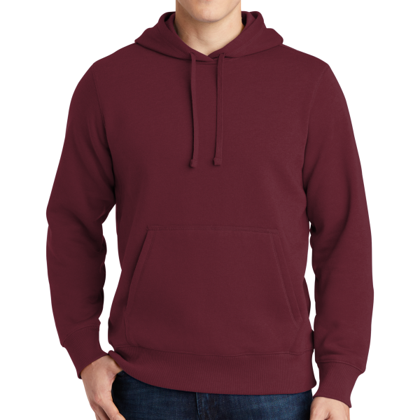 Sport Tek Pullover Hooded Sweatshirt, Maroon, Front view