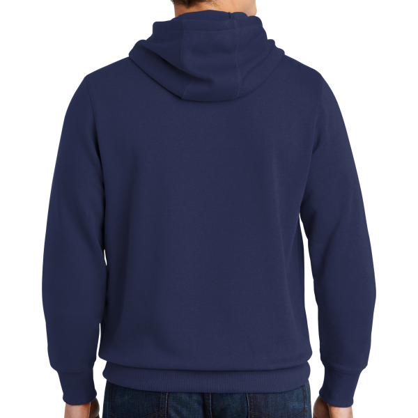 Sport Tek Pullover Hooded Sweatshirt, True Navy, Back view