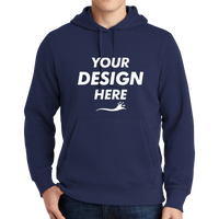 Sport Tek Pullover Hooded Sweatshirt, True Navy, Front view, Mockup