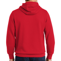 Sport Tek Pullover Hooded Sweatshirt, True Red, Back view