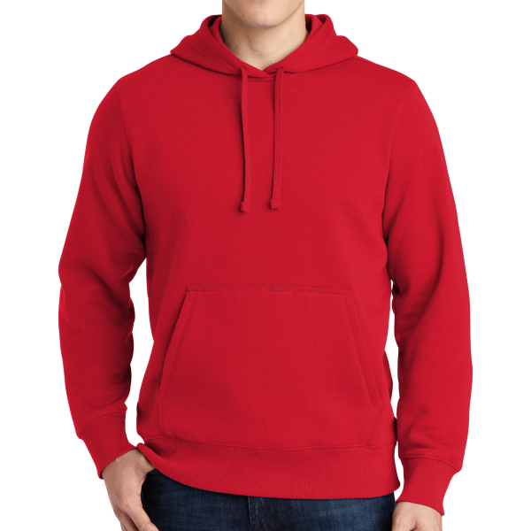 Sport Tek Pullover Hooded Sweatshirt, True Red, Front view