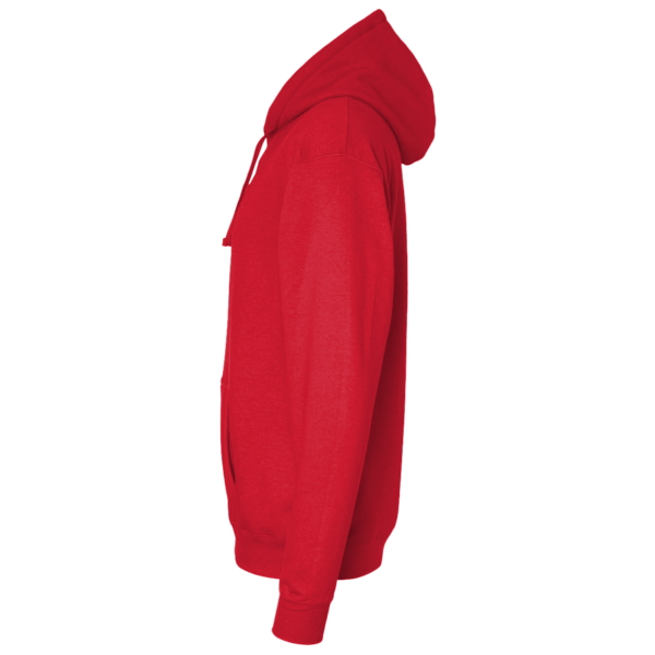 Sport Tek Pullover Hooded Sweatshirt, True Red, Left Sleeve view