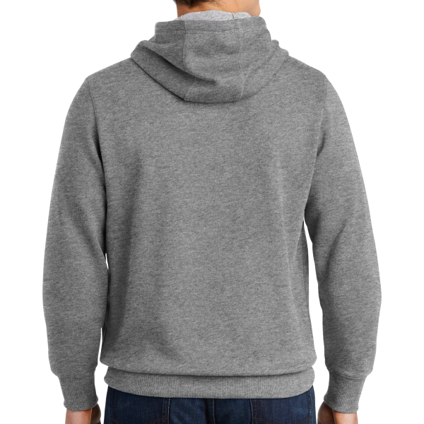 Sport Tek Pullover Hooded Sweatshirt, Vintage Heather, Back view