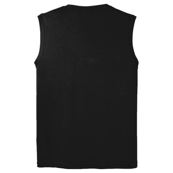 Sport Tek Sleeveless PosiCharge ® Competitor Tee, Black, Back view