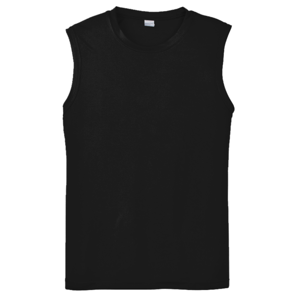 Sport Tek Sleeveless PosiCharge ® Competitor Tee, Black, Front view