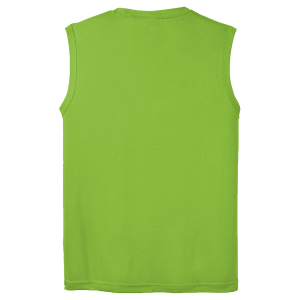 Sport Tek Sleeveless PosiCharge ® Competitor Tee, Lime Shock, Back view