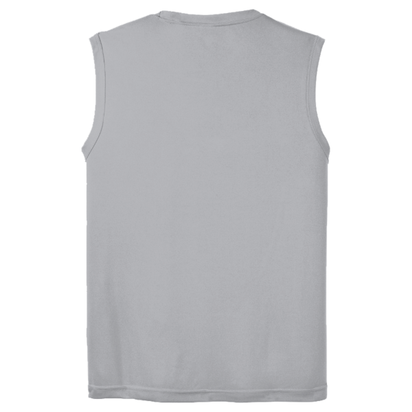 Sport Tek Sleeveless PosiCharge ® Competitor Tee, Silver, Back view