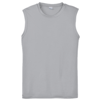 Sport Tek Sleeveless PosiCharge ® Competitor Tee, Silver, Front view