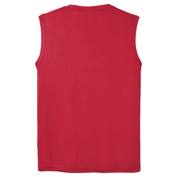 Sport Tek Sleeveless PosiCharge ® Competitor Tee, True Red, Back view