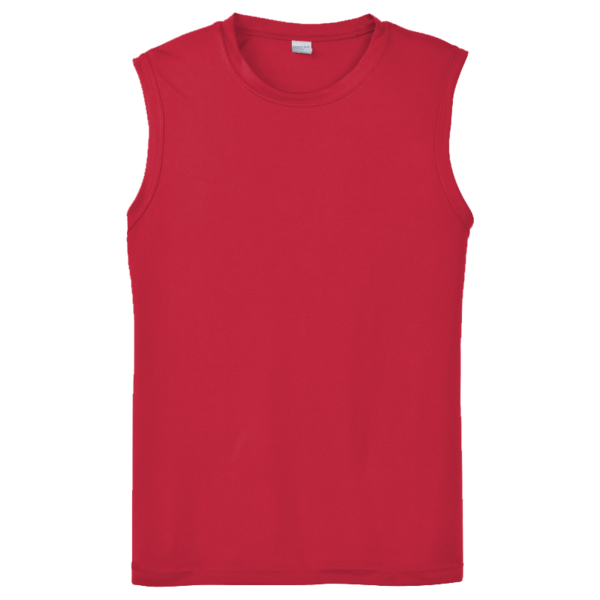 Sport Tek Sleeveless PosiCharge ® Competitor Tee, True Red, Front view