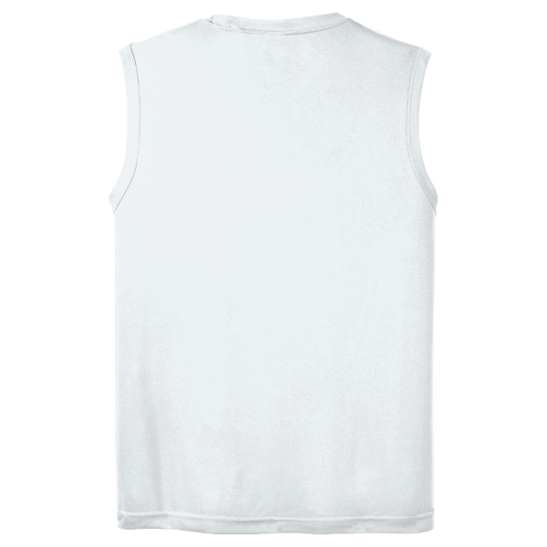 Sport Tek Sleeveless PosiCharge ® Competitor Tee, White, Back view