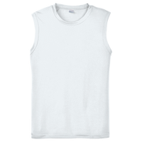 Sport Tek Sleeveless PosiCharge ® Competitor Tee, White, Front view