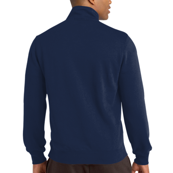 Sport Tek Tall 1/4 Zip Sweatshirt, True Navy, Back view