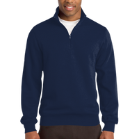 Sport Tek Tall 1/4 Zip Sweatshirt, True Navy, Front view